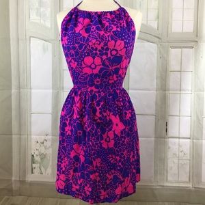 Vintage hawaiian halter dress needs TLC - elastic